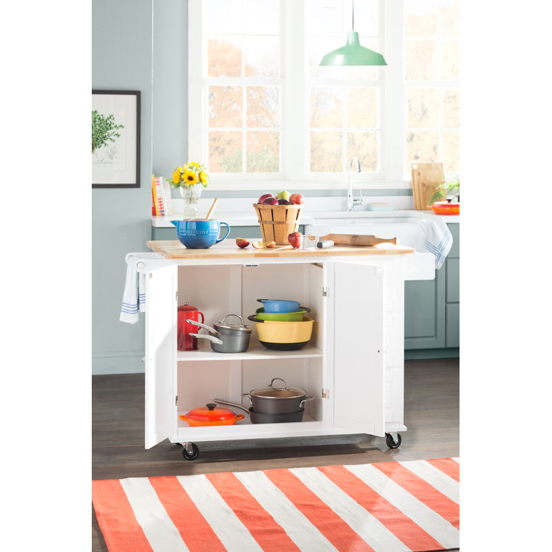 Three Posts™ Hardiman Solid Wood Kitchen Cart & Reviews Wayfair